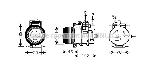 AVA QUALITY COOLING Компрессор, кондиционер MSK430